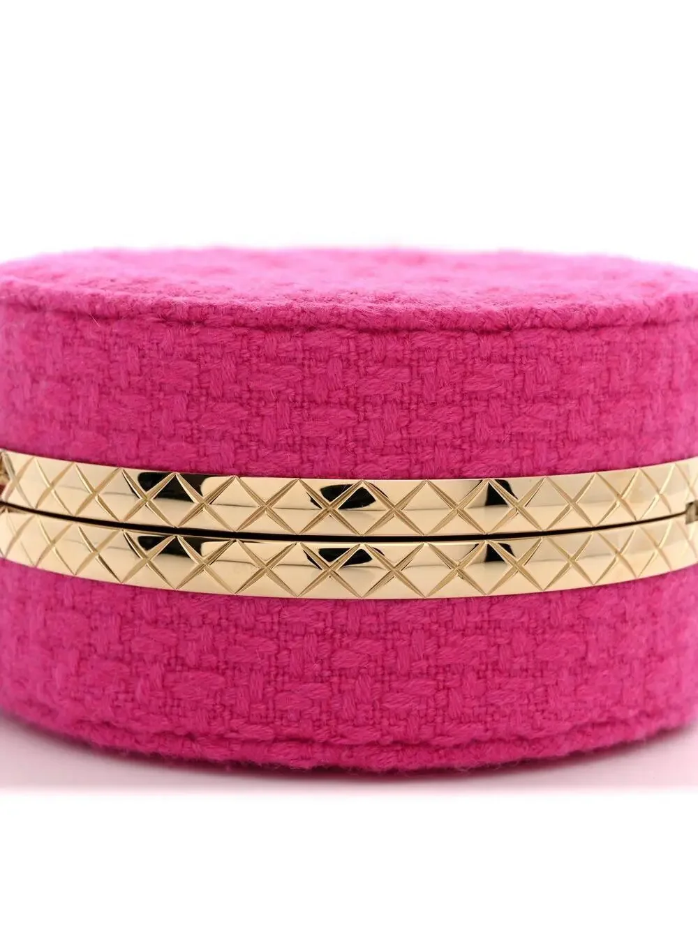 Chanel Metal Tweed Quilted Round Lock #322302C19B